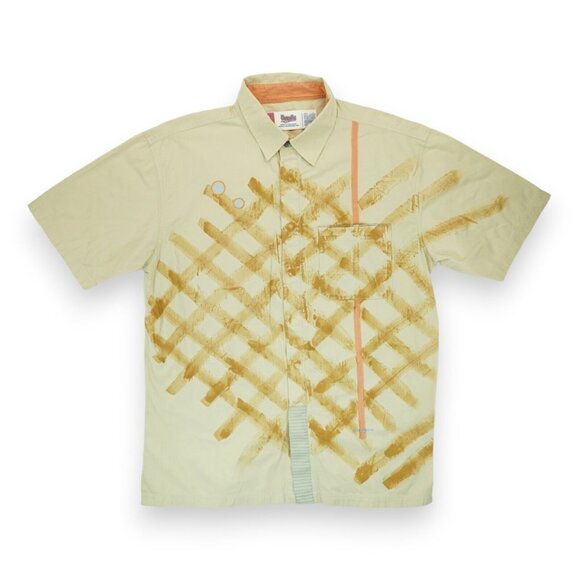 VARCITY DENIM VC Men's Button Up Shirt Size XL Short Sleeve 100% Cotton - Picture 1 of 8